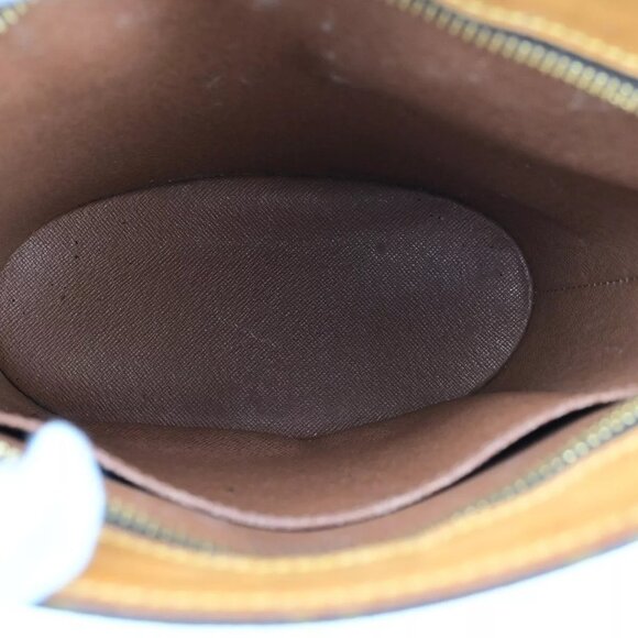 Auth LOUIS VUITTON Logo Drouot Shoulder Bag Monogram Leather Brown - Picture 2 of 16